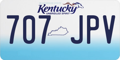 KY license plate 707JPV
