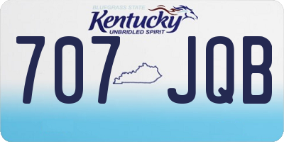 KY license plate 707JQB