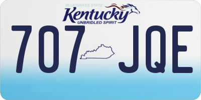 KY license plate 707JQE