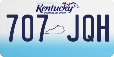 KY license plate 707JQH