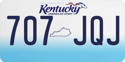 KY license plate 707JQJ
