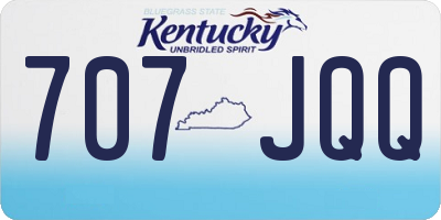 KY license plate 707JQQ