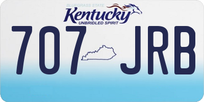 KY license plate 707JRB