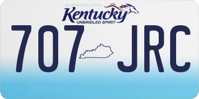 KY license plate 707JRC