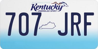 KY license plate 707JRF