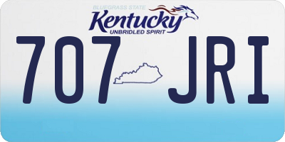 KY license plate 707JRI