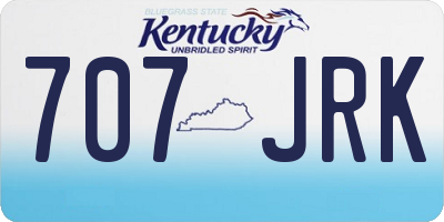 KY license plate 707JRK