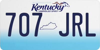 KY license plate 707JRL