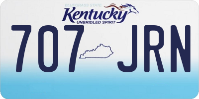 KY license plate 707JRN