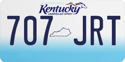 KY license plate 707JRT