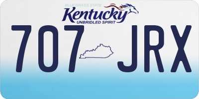 KY license plate 707JRX