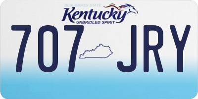 KY license plate 707JRY