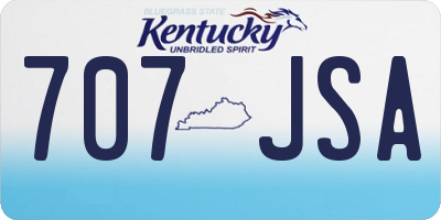 KY license plate 707JSA