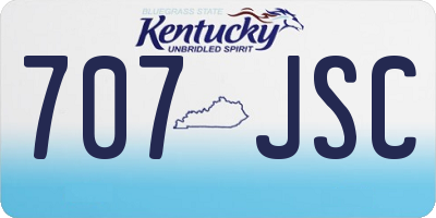 KY license plate 707JSC