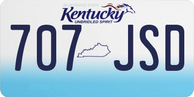 KY license plate 707JSD