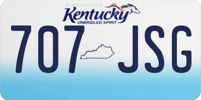 KY license plate 707JSG
