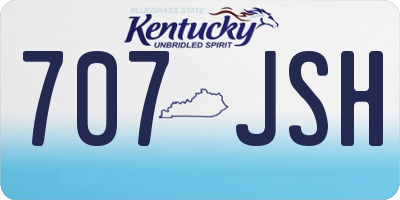 KY license plate 707JSH