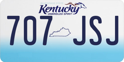 KY license plate 707JSJ