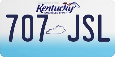 KY license plate 707JSL