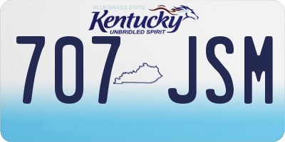 KY license plate 707JSM