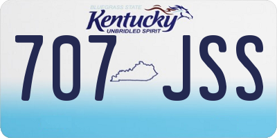 KY license plate 707JSS