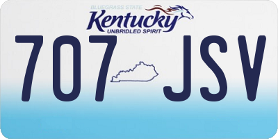 KY license plate 707JSV