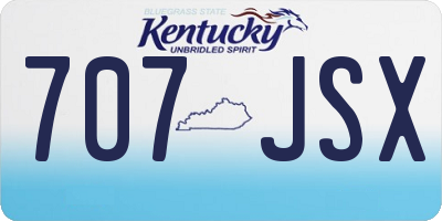 KY license plate 707JSX