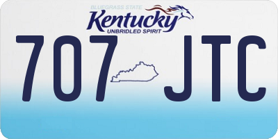 KY license plate 707JTC
