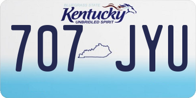 KY license plate 707JYU