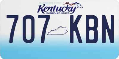 KY license plate 707KBN