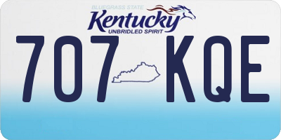 KY license plate 707KQE