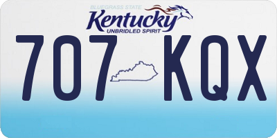 KY license plate 707KQX