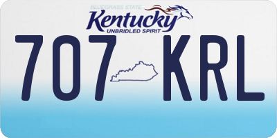 KY license plate 707KRL