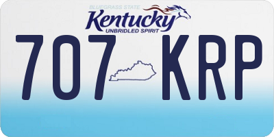 KY license plate 707KRP