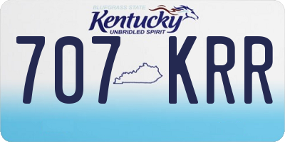 KY license plate 707KRR