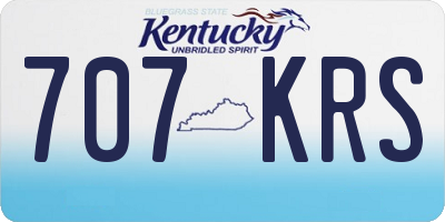 KY license plate 707KRS
