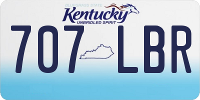 KY license plate 707LBR