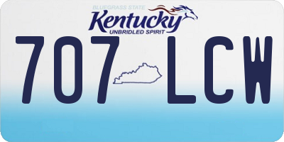 KY license plate 707LCW