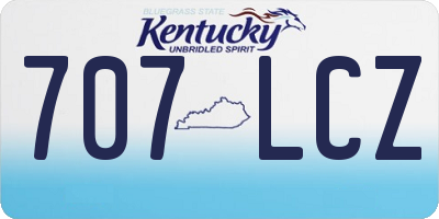 KY license plate 707LCZ