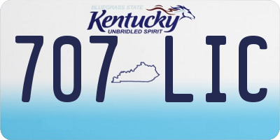 KY license plate 707LIC