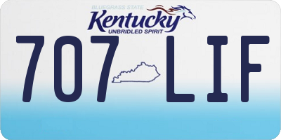 KY license plate 707LIF
