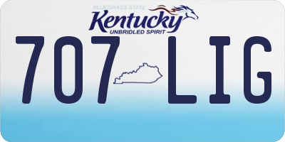 KY license plate 707LIG