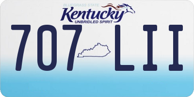 KY license plate 707LII