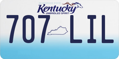 KY license plate 707LIL