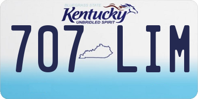 KY license plate 707LIM