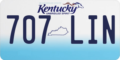 KY license plate 707LIN