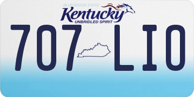 KY license plate 707LIO