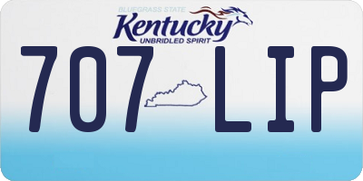 KY license plate 707LIP