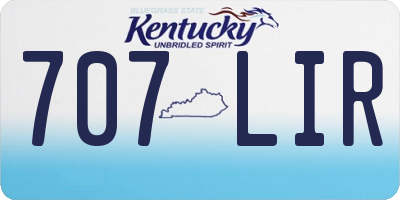 KY license plate 707LIR