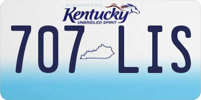 KY license plate 707LIS